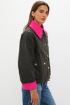 Olive and Hot Pink Icons Spey Wax Jacket