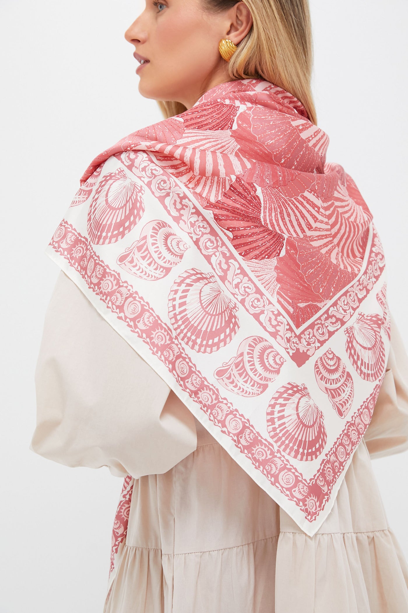 Rose Scallop Shell Large Scarf
