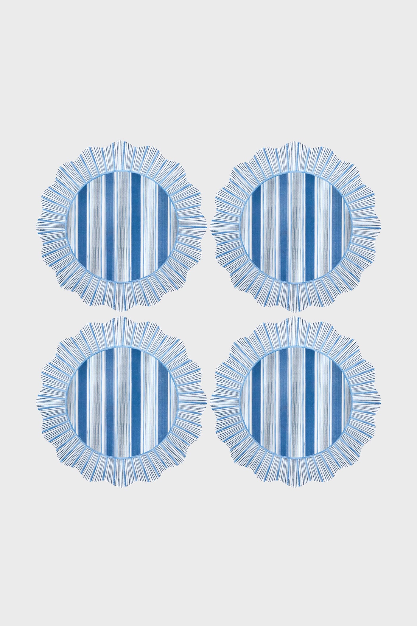 Ocean Cabana Stripe Melamine Dinner Plate Set of 4