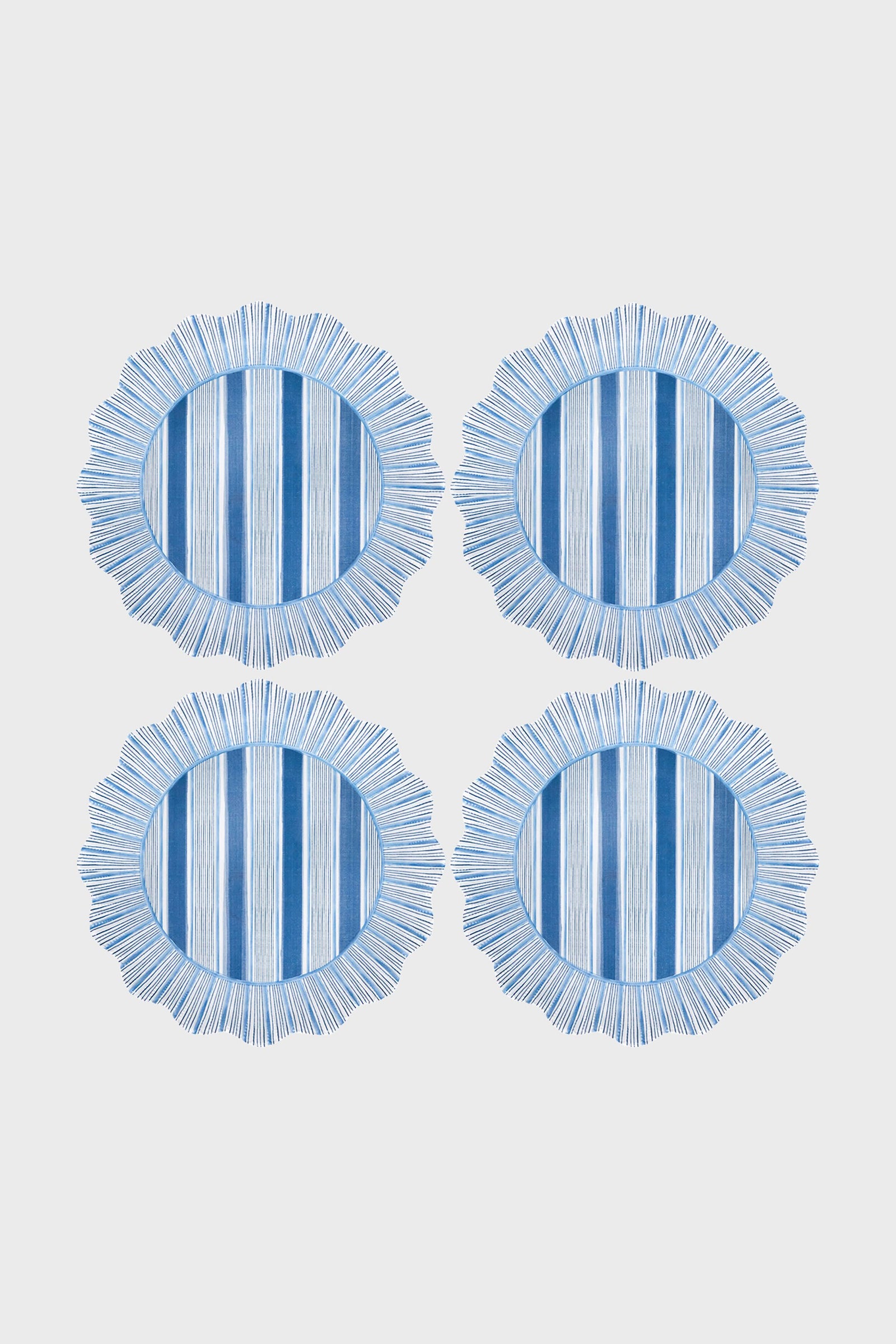 Ocean Cabana Stripe Melamine Dinner Plate Set of 4