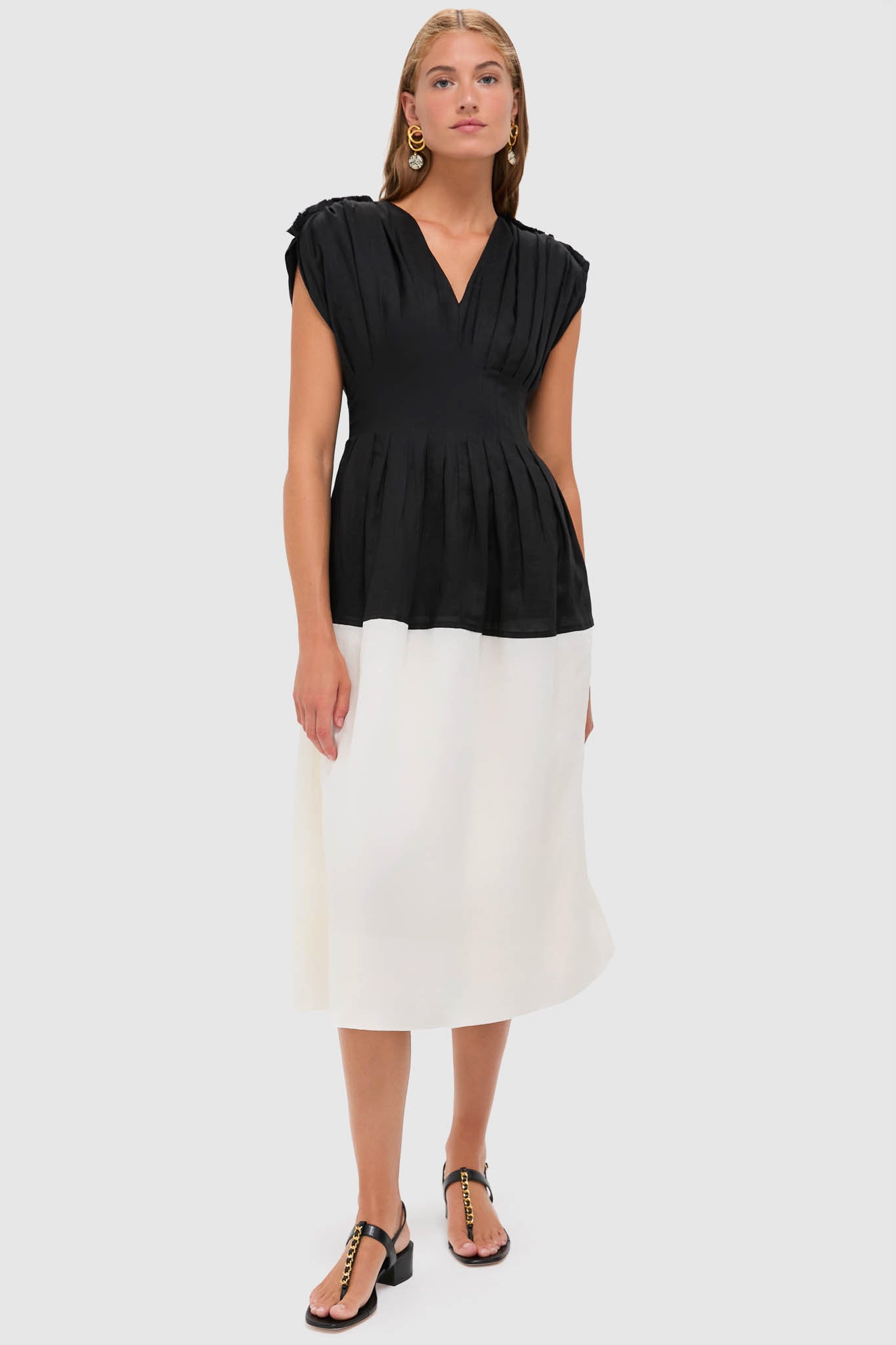 Multi Nicola Ramie Tank Midi Dress | Sea New York