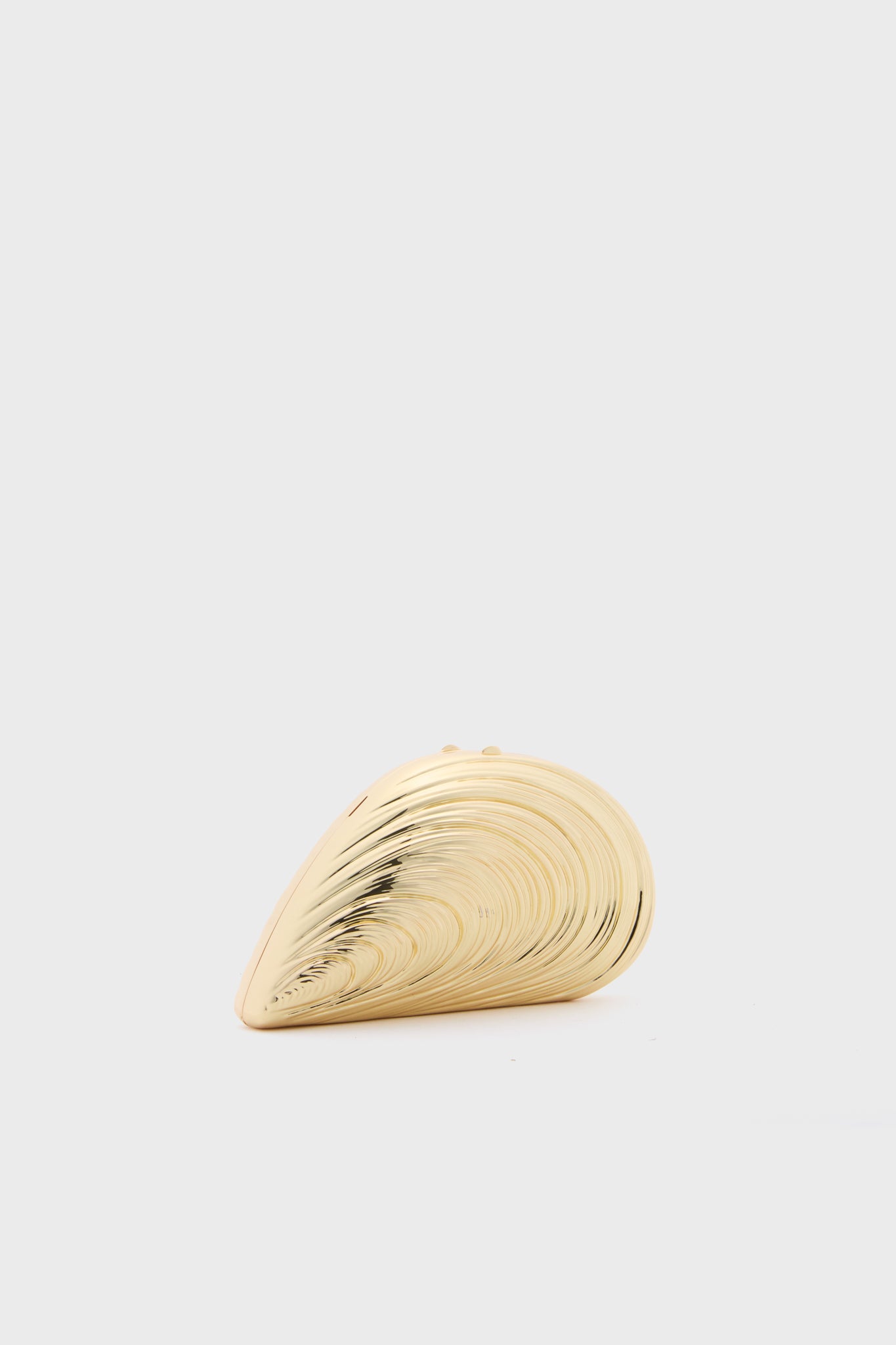 Gold Mini Bridget Oyster Shell Clutch
