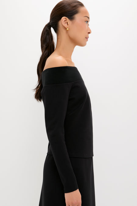 Black Ponte Off the Shoulder Mara Top