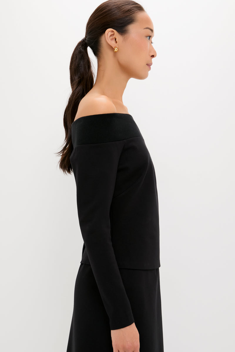 Black Ponte Off the Shoulder Mara Top
