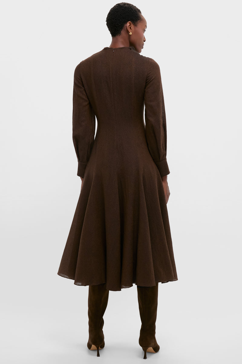 Cinnamon Avara Twill Wool Maxi Dress