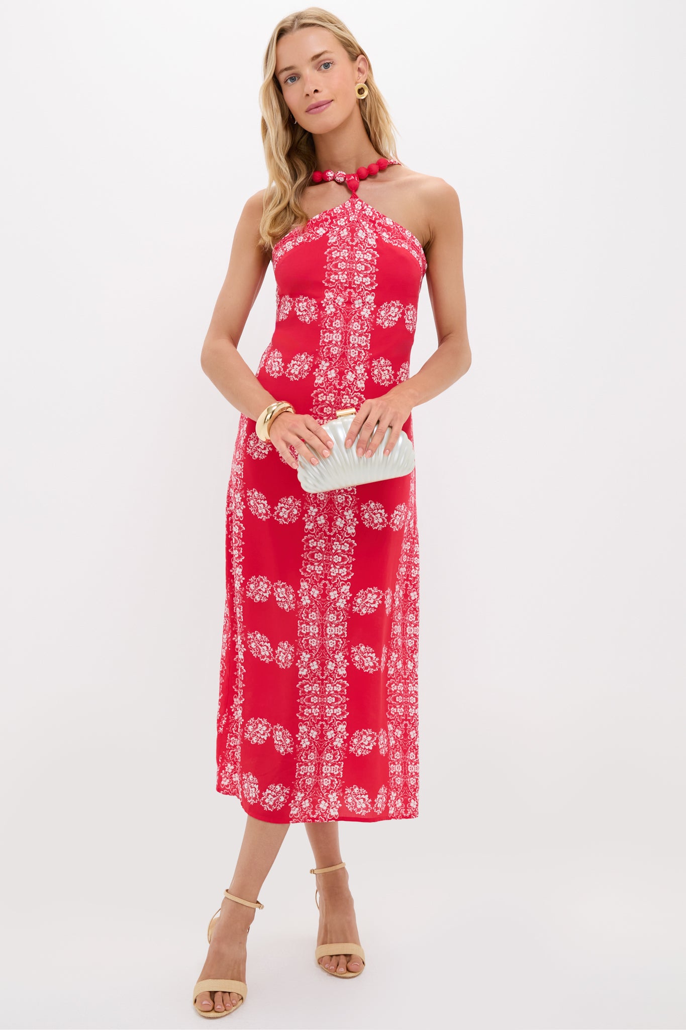Red Floral Wauwinet Maxi Dress