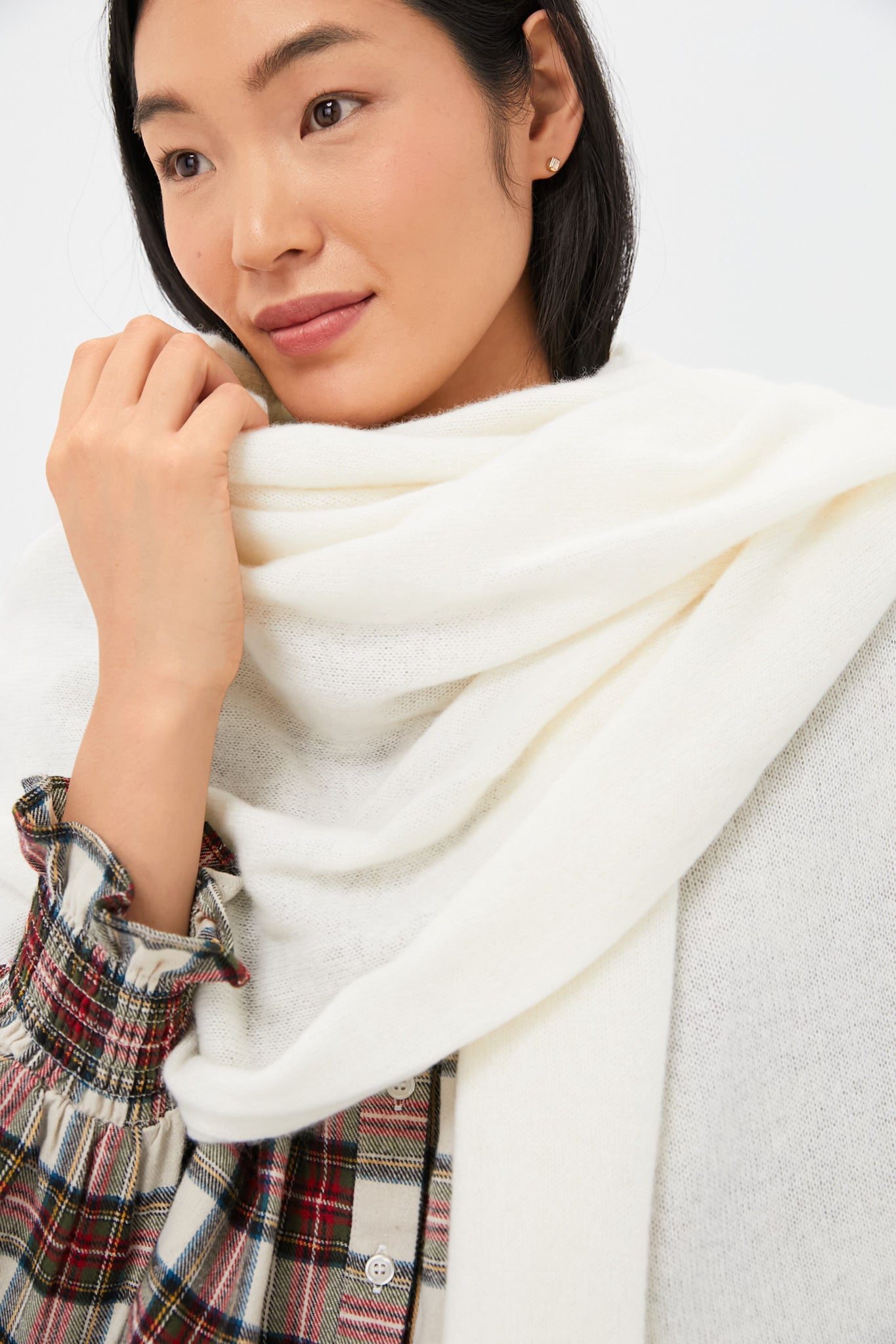 小物 23SS WHITE CASHMERE GAUZE SCARF zz-1211254_13-123-1010016-1.