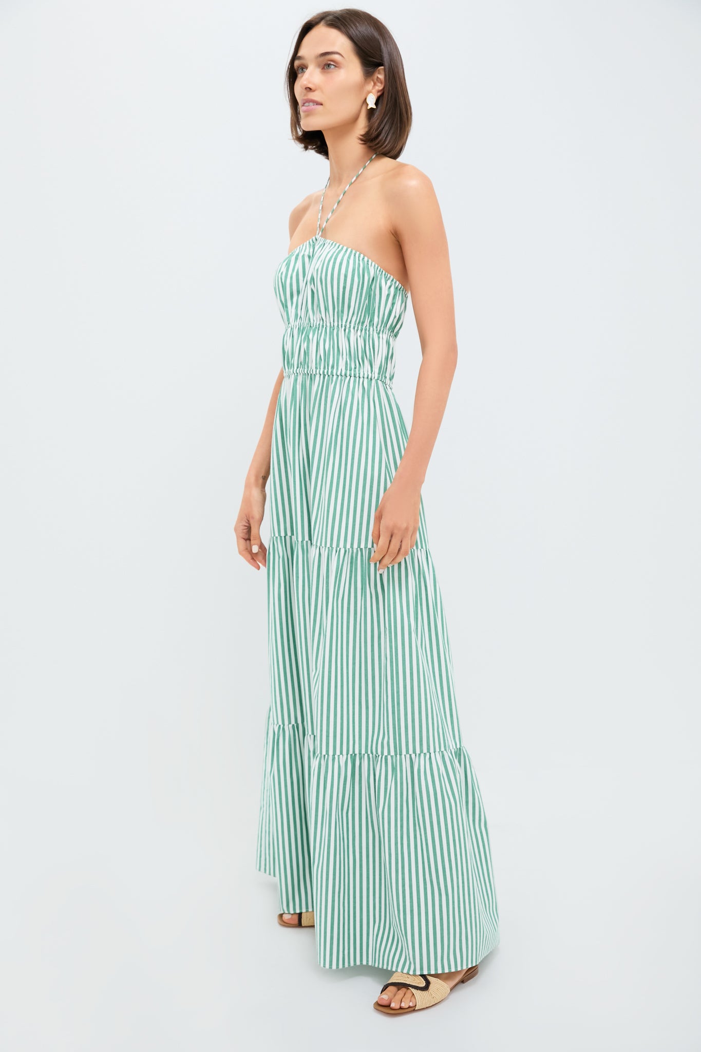 Tennis Green Striped Jodie Dress