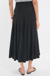 Black Atelier Pleated Maxi Skirt