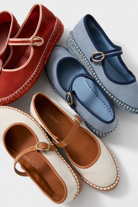 Blue Chambray Jamie Espadrille Flats