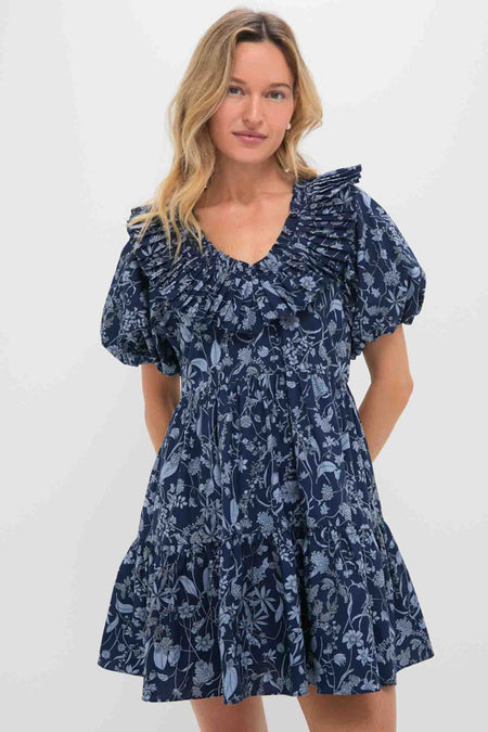 Blue Floral Samson Mini Dress