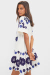 Blue Catrine Applique T-Shirt Dress