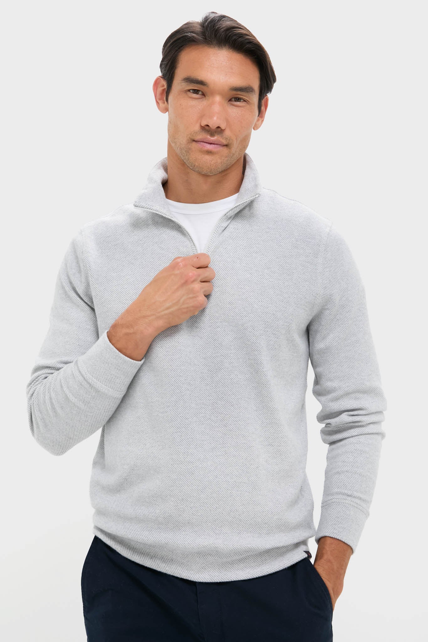 Light Heather Gray Legend Sweater Quarter Zip
