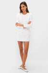 White with Crystal Kenna Long Sleeve Mini Dress