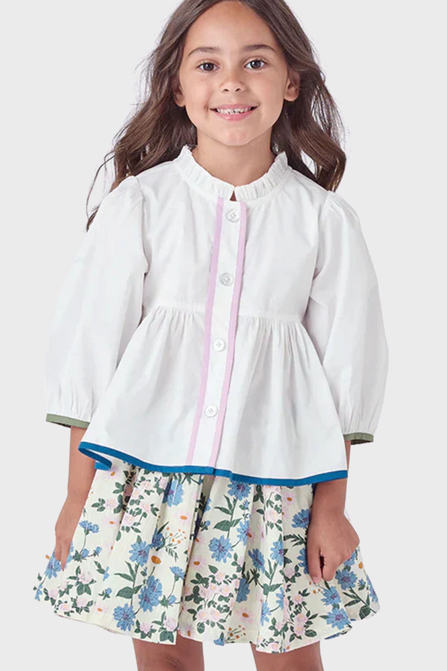 Melon Daisy Floral Gianna Skirt