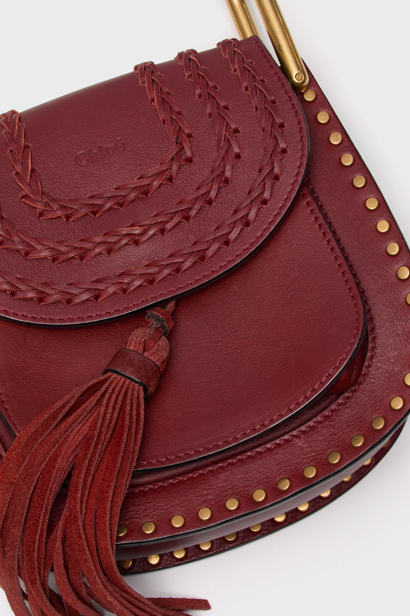 Chloe Whipstitch Leather Mini Hudson Handbag