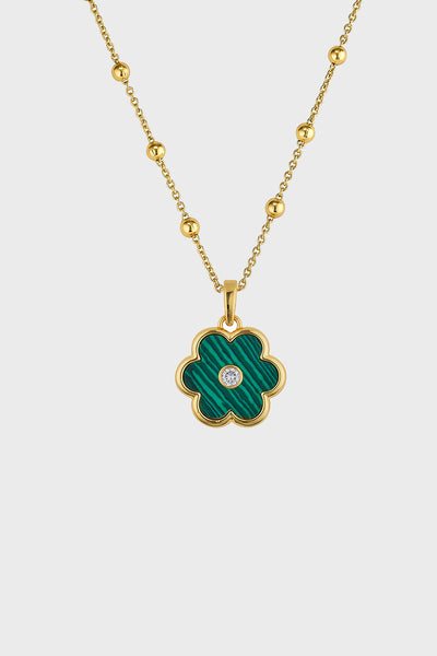 Malachite hot Flower Pendent , 925 Sterling Silver Turkish Handmade Flower Malachite Topaz Women Pendent,Turkish Malachite Flower Pendent S4-79