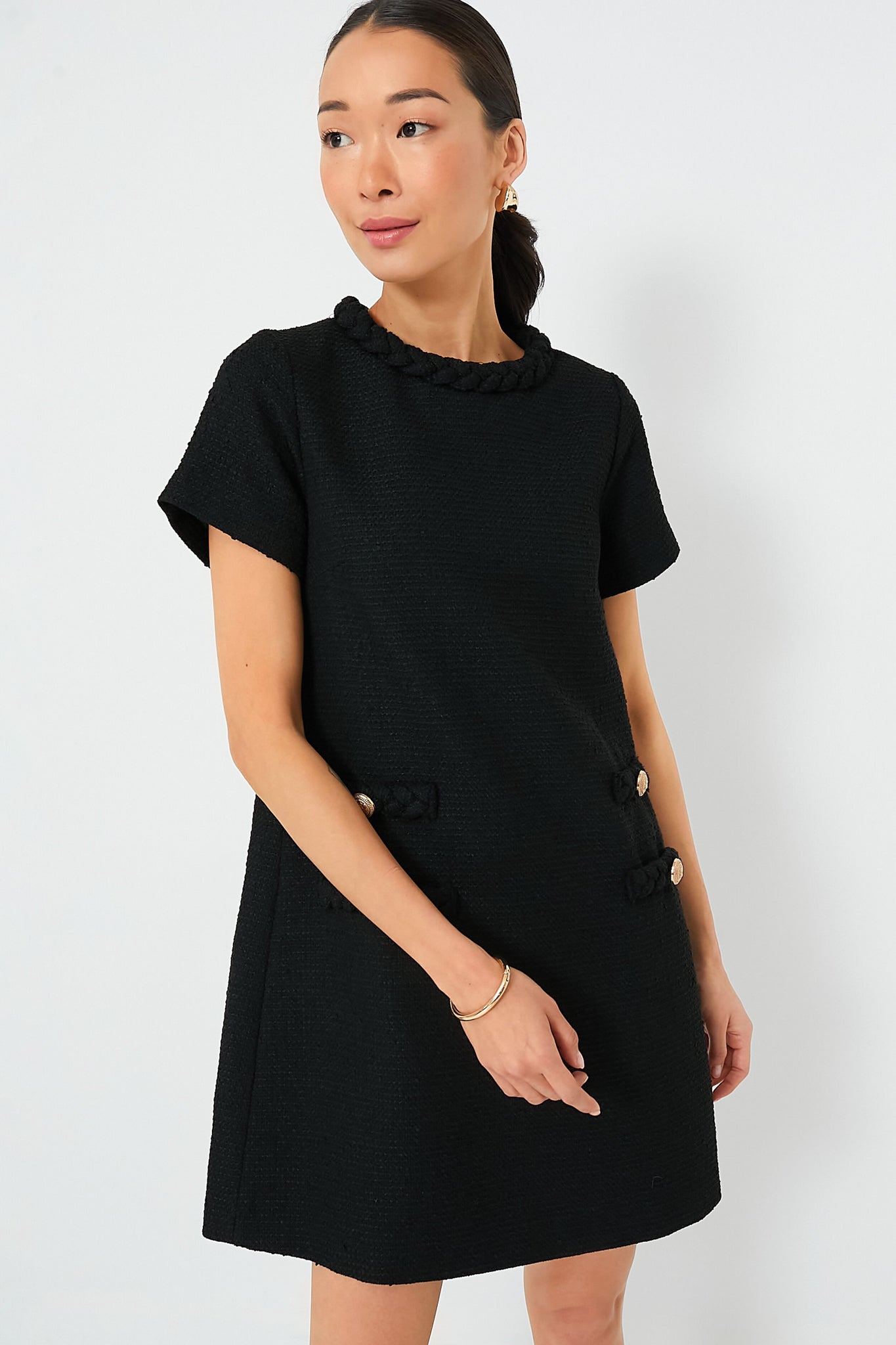 black tweed dress Tuckernuck Black Tweed Jackie Dress Black / XXS