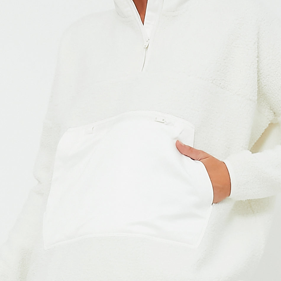 White Fleece Cady Quarter Zip | Tnuck Sport