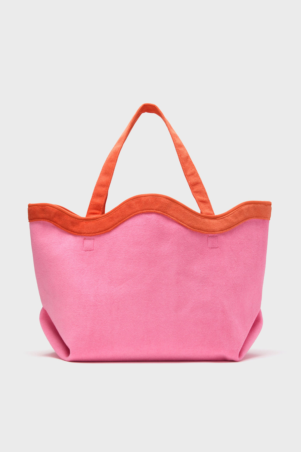 Pink and Tangerine Terrycloth August Tote
