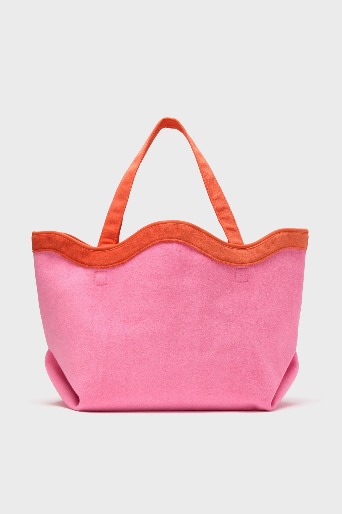 Pink and Tangerine Terrycloth August Tote