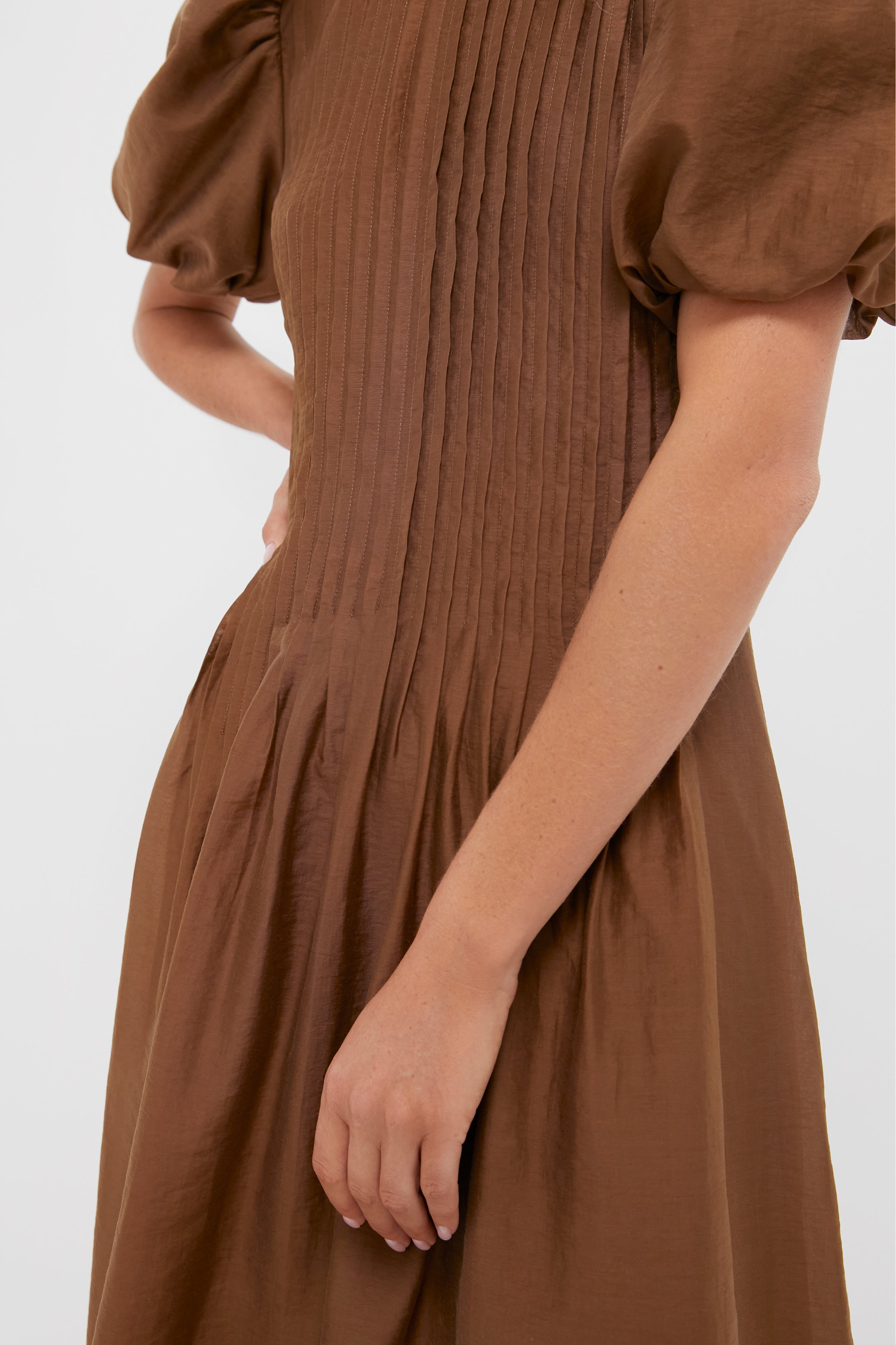 Toffee Nut Taffeta Mere Dress | Hyacinth House