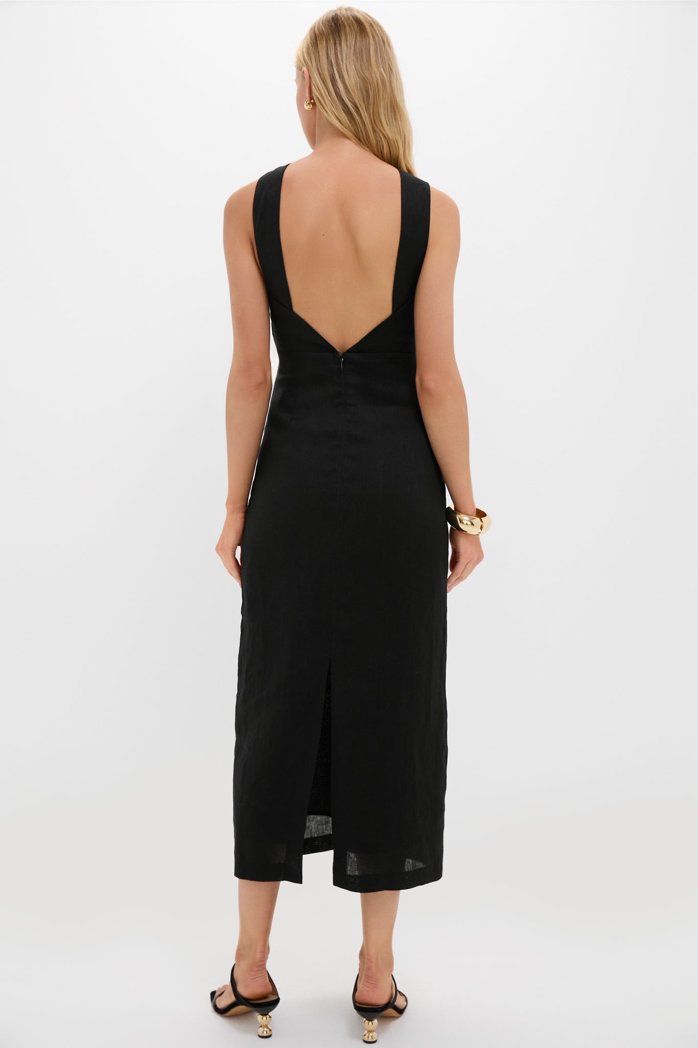 Black Linen Francis Maxi Dress