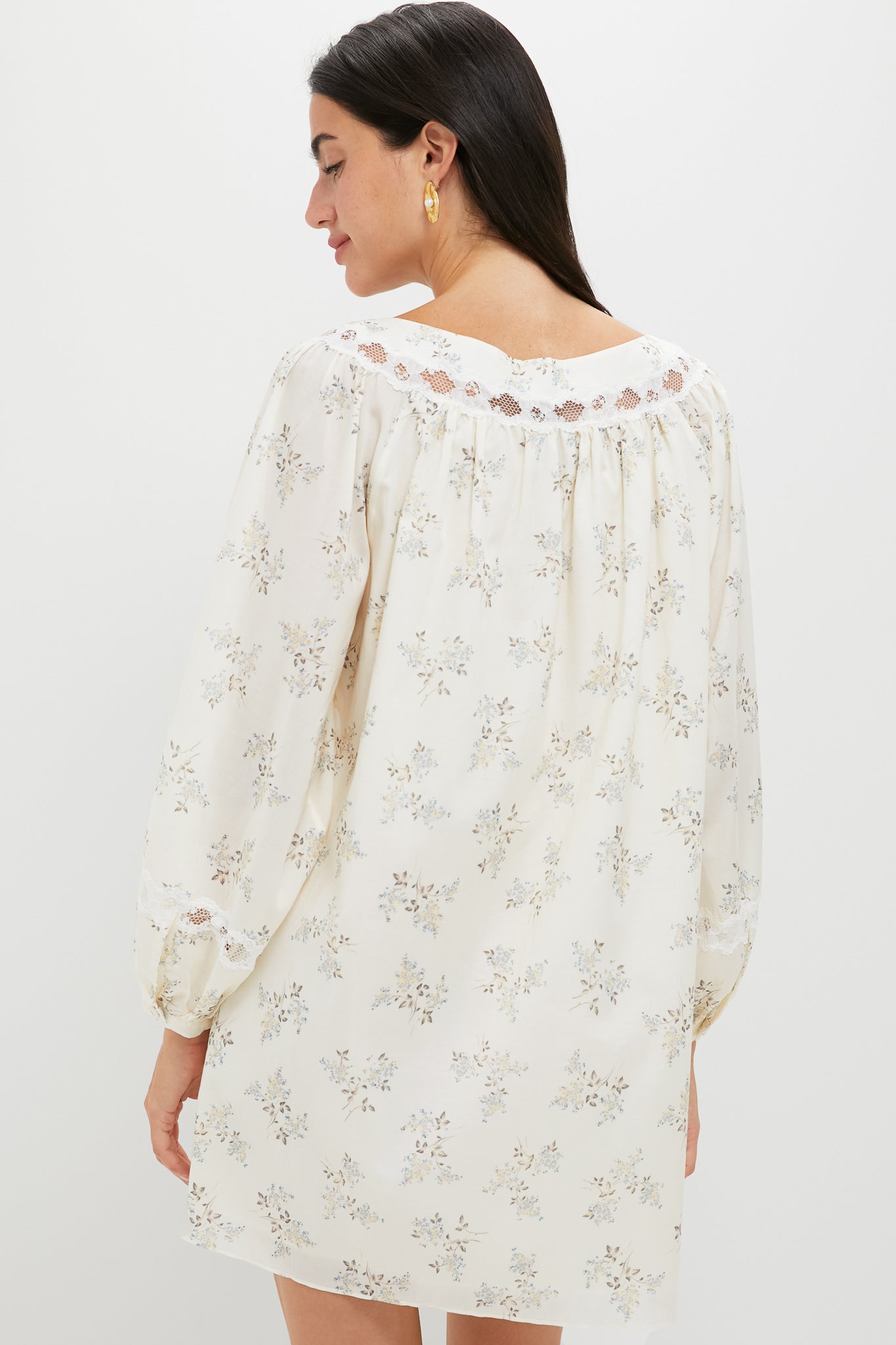 Blue Blooms Elodie Longsleeve Mini Dress