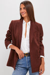Deep Mocha Vegan Suede Diana Blazer