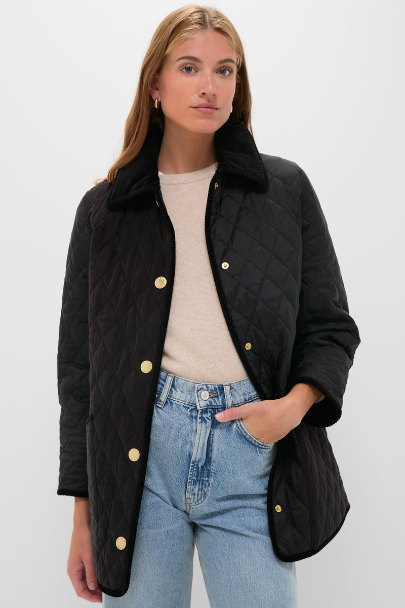 Black Meryl Quilted Jacket