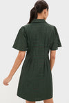 Metallic Green Plaid Mini Delaney Dress