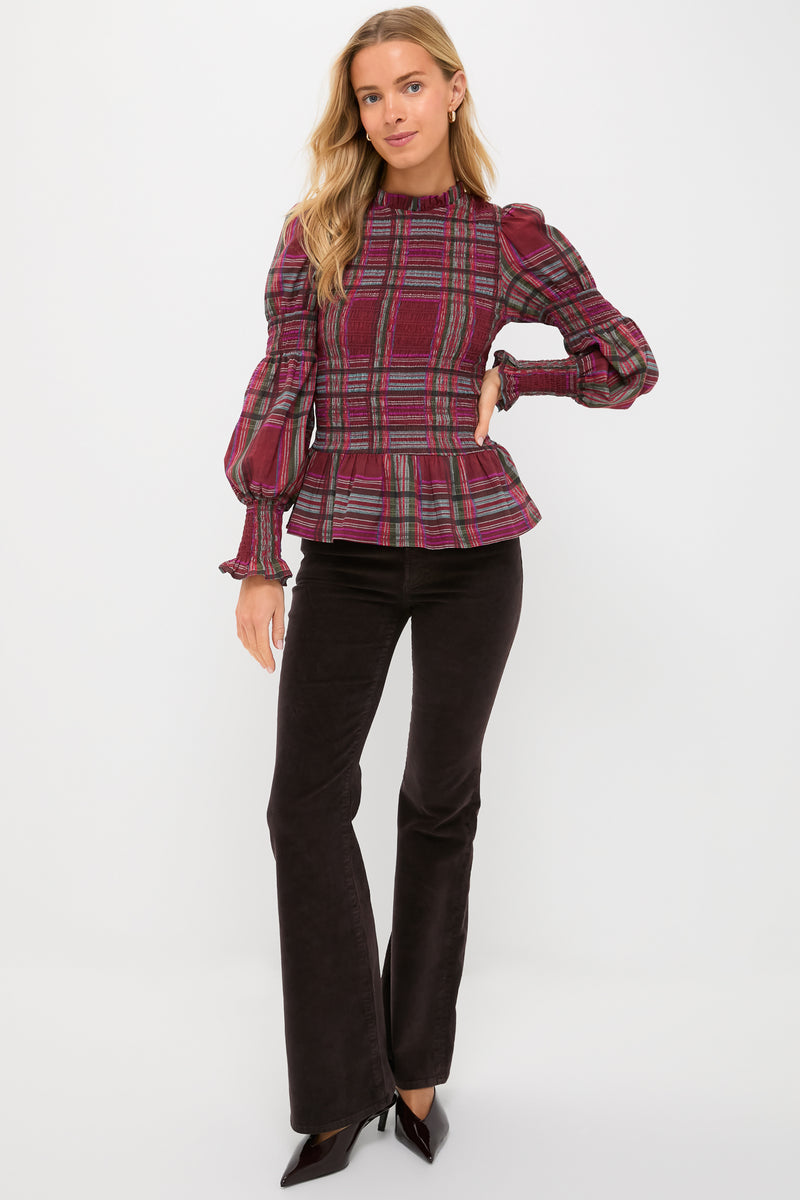 Red Plaid Jules Top