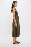 Olive Cotton Tiernan Dress