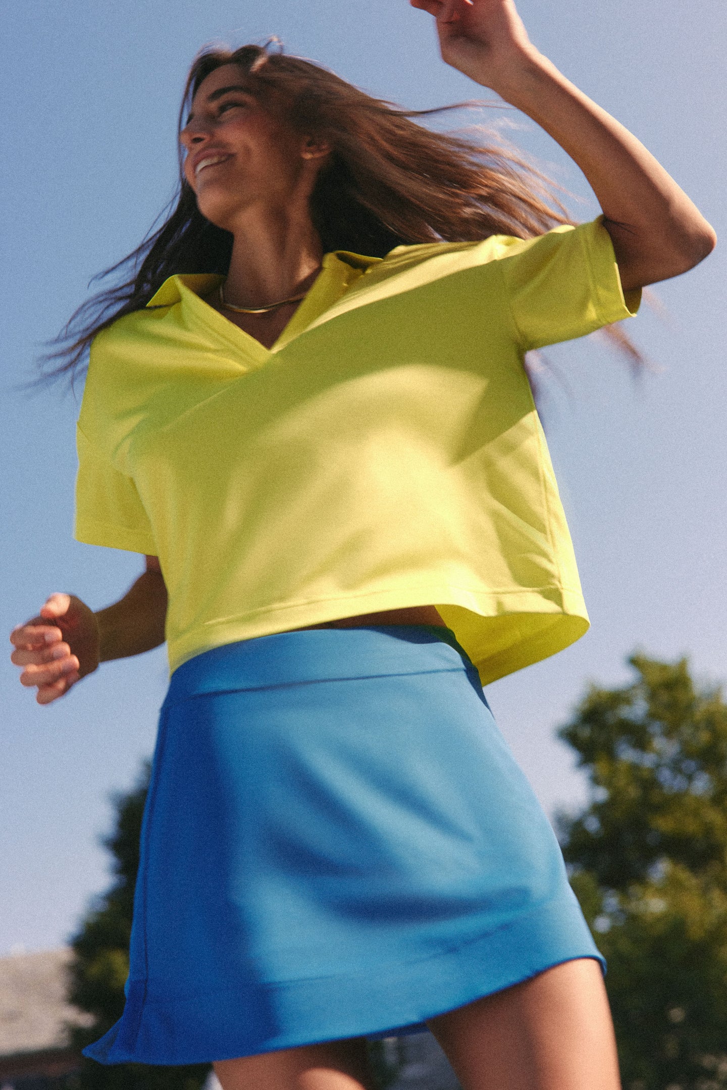 Citron Cropped Caroline Polo