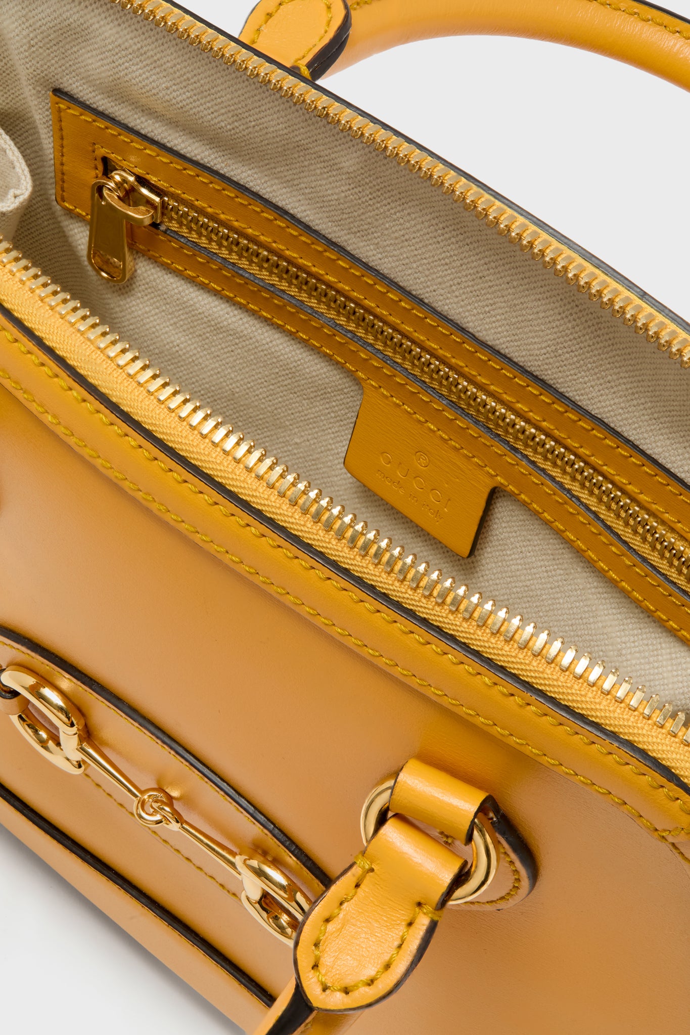 Gucci Orange Horsebit 1955 Small Handle Bag