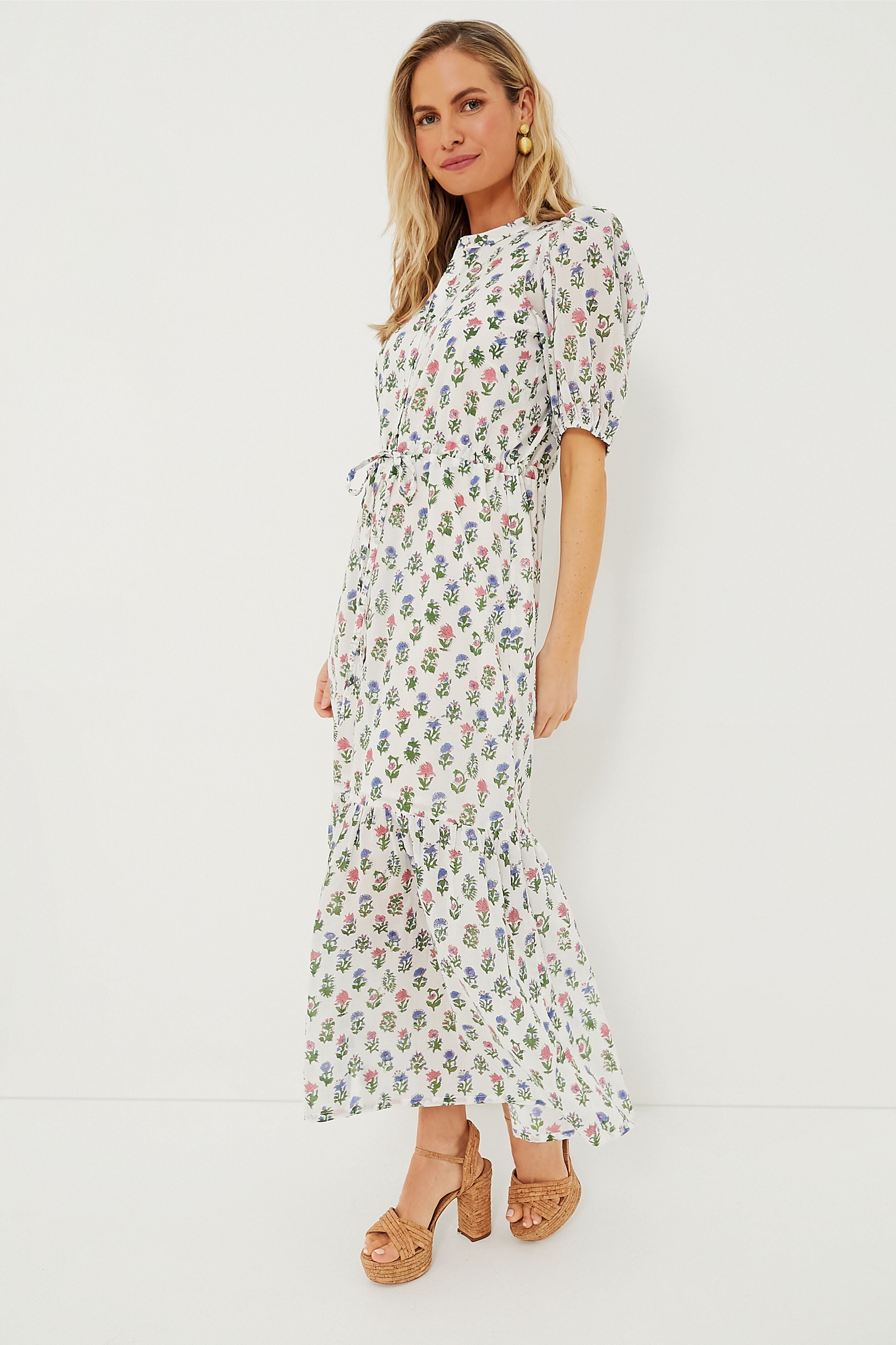 Exclusive Mixed Bouquet Organic Lucy Dress | India Collection by Emerson Fry