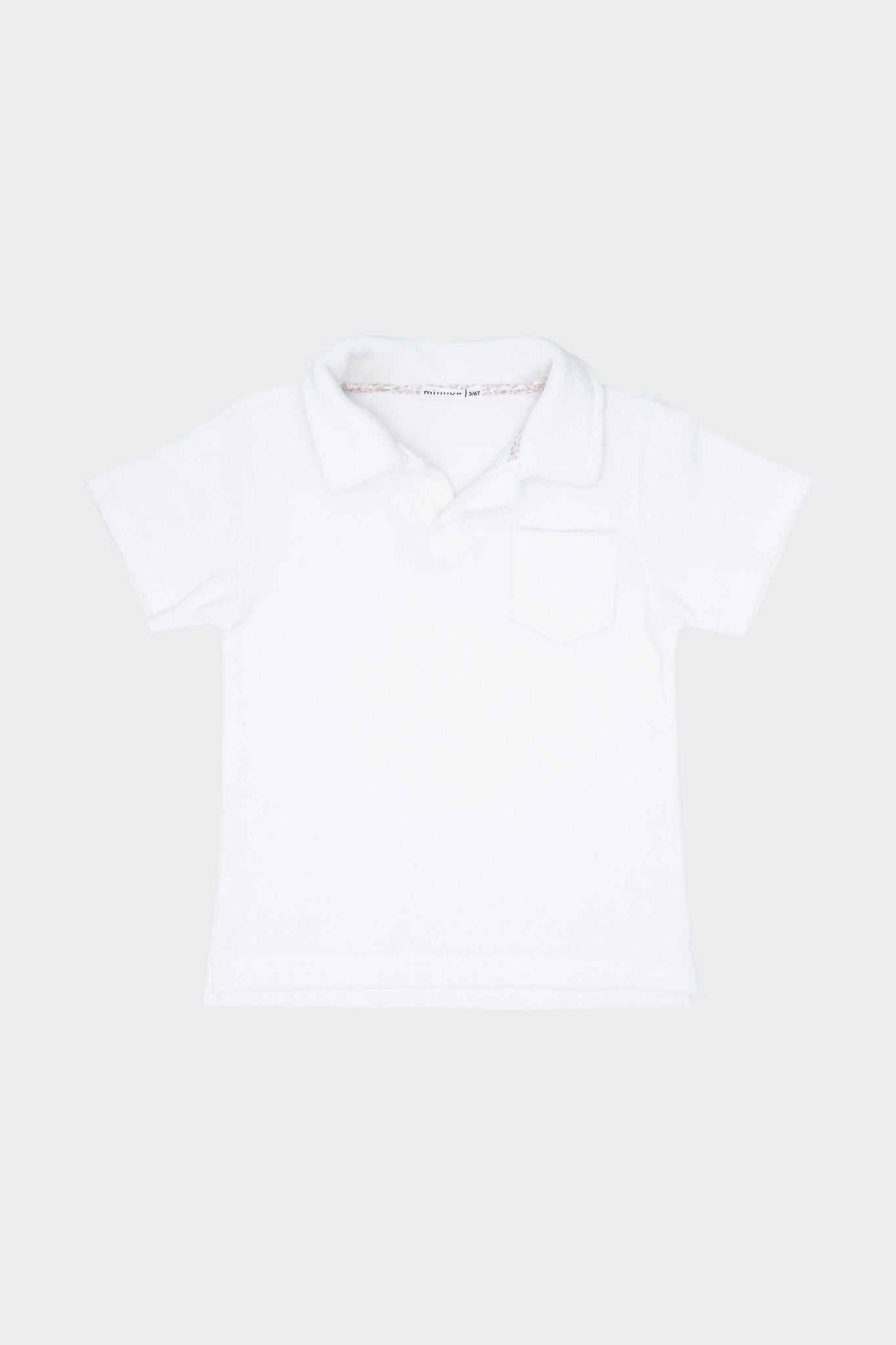 White French Terry Polo Shirt