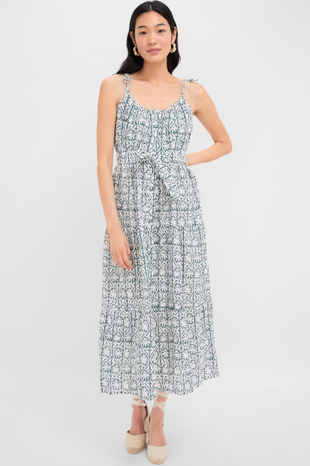 Etoile Vine Forest Organic India Button Front Sundress 2