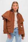 Camel Carolyn Workwear Cape Jacket