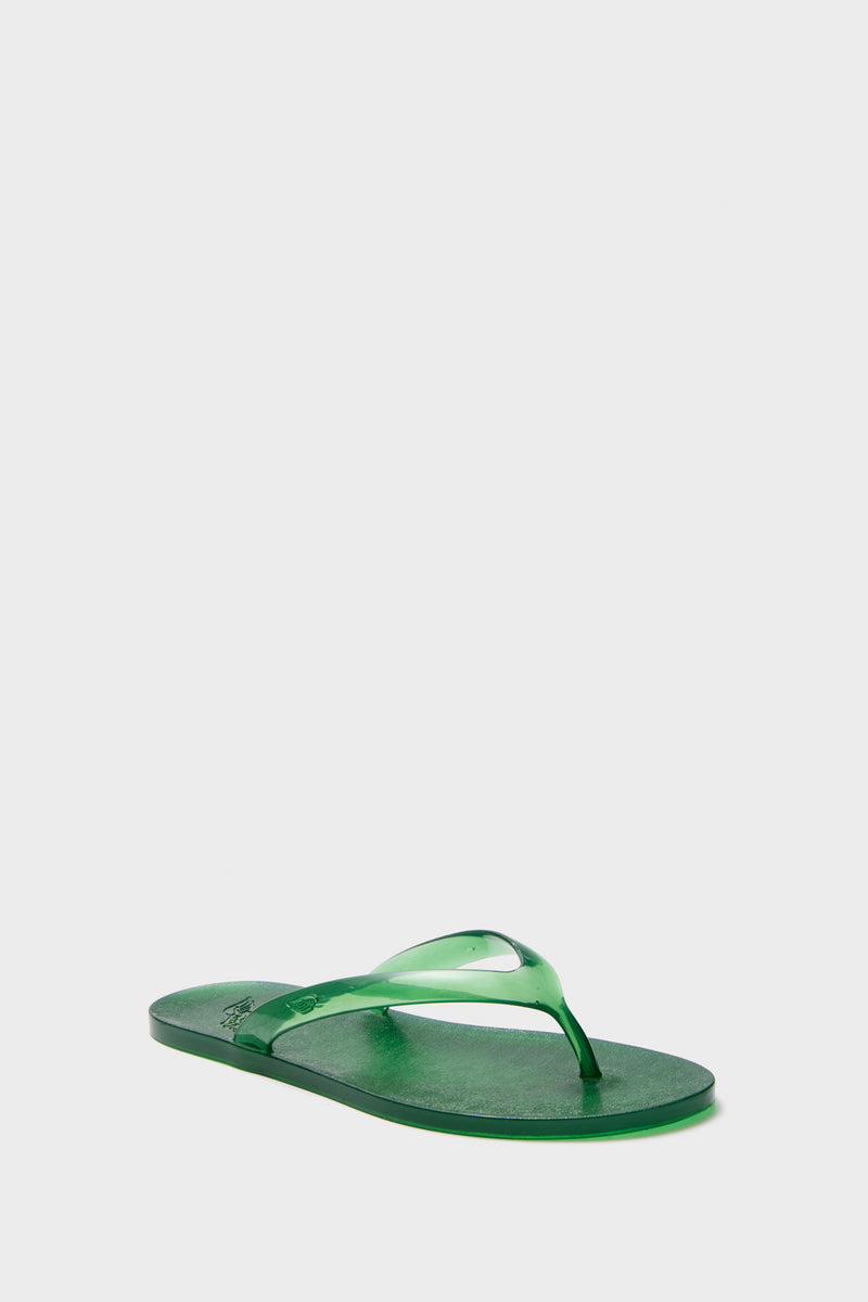 Green Jelly Flip Flops