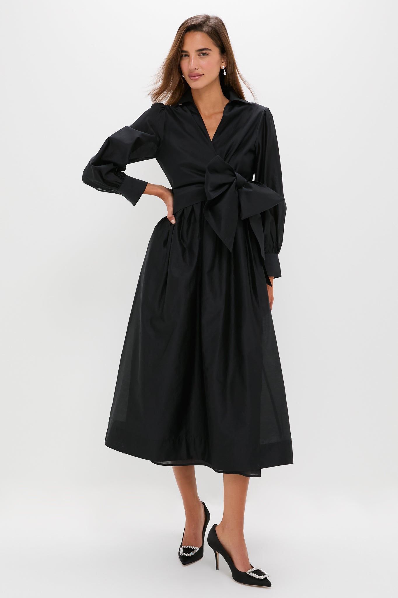 Tuckernuck Black Tie Front Bow Bea Maxi Dress Black / XXS Tuckernuck Black Tie Front Bow Bea Maxi Dress Black / XXS
