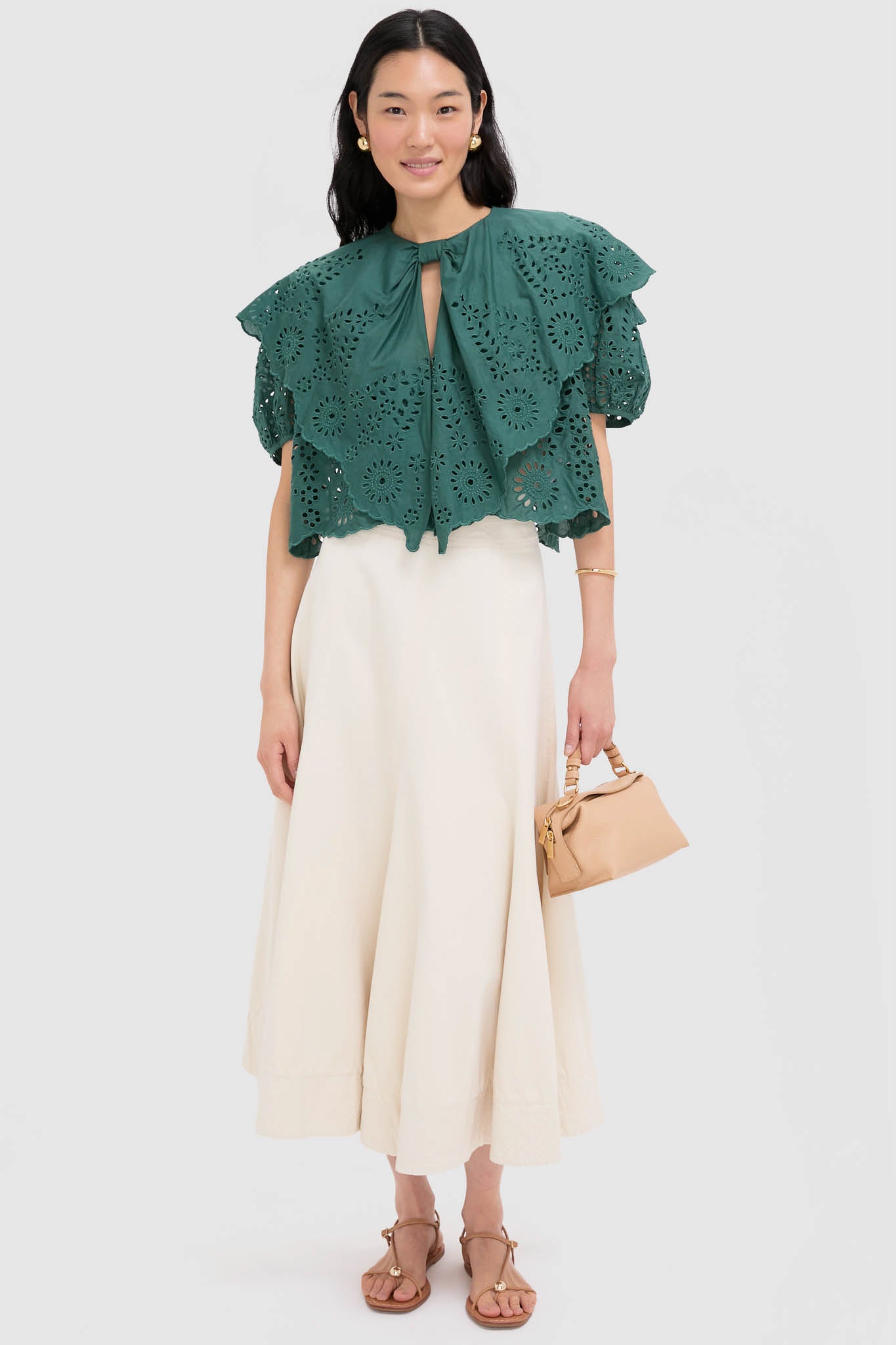Green Maxi Lace Blouse