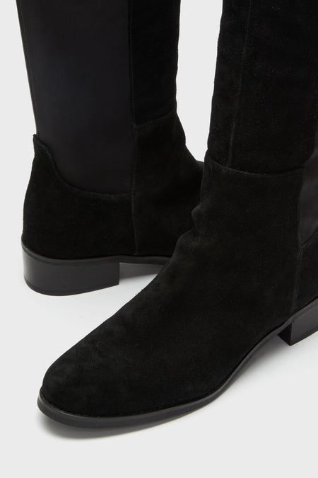 Exclusive Black Suede Waterproof Velma Boots