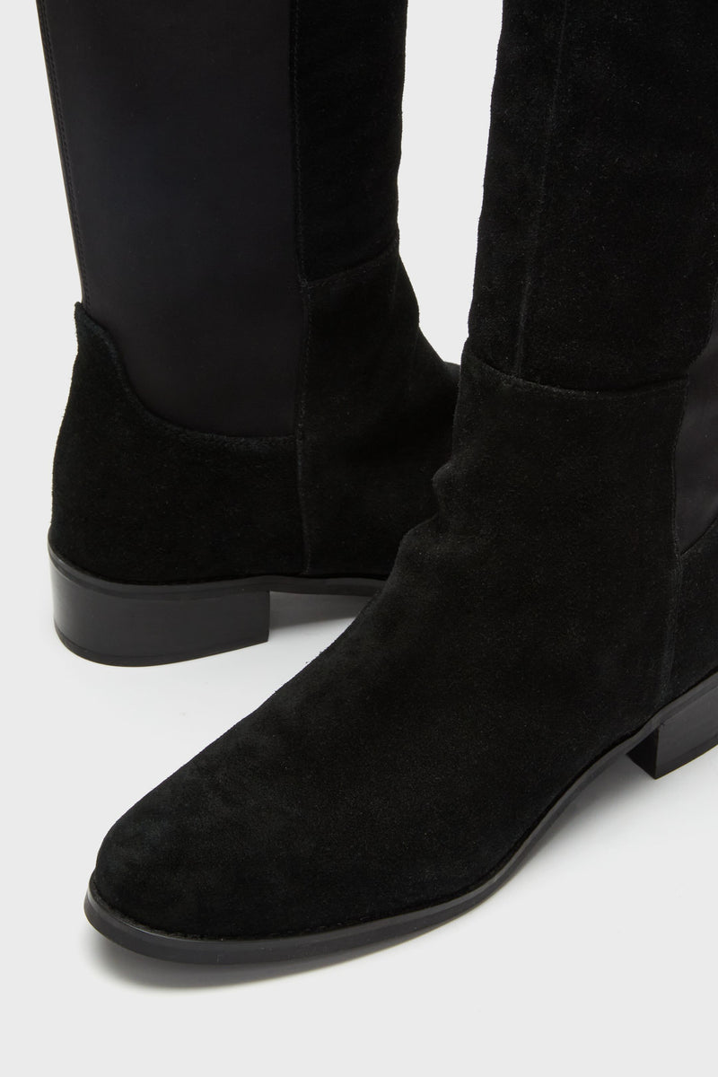 Exclusive Black Suede Waterproof Velma Boots