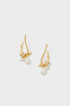 Pearl and Gold Charm Giselle Earrings