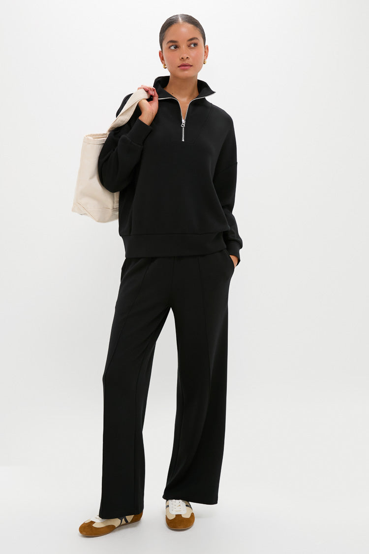 Black Hawley Half Zip Sweat | Varley