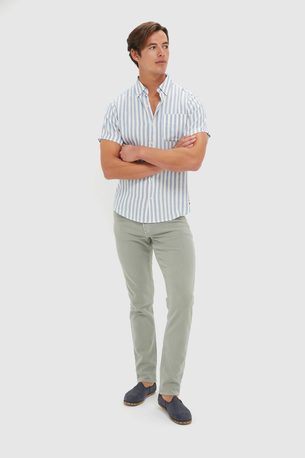 Light Blue Stripe Costa Shirt
