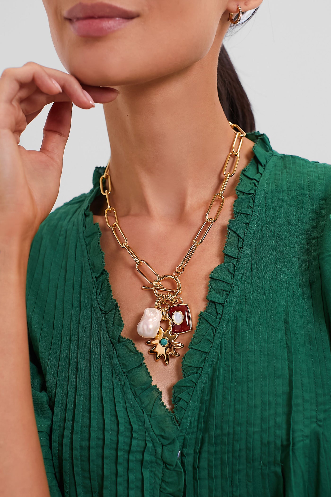 Multi Helios Charm Necklace