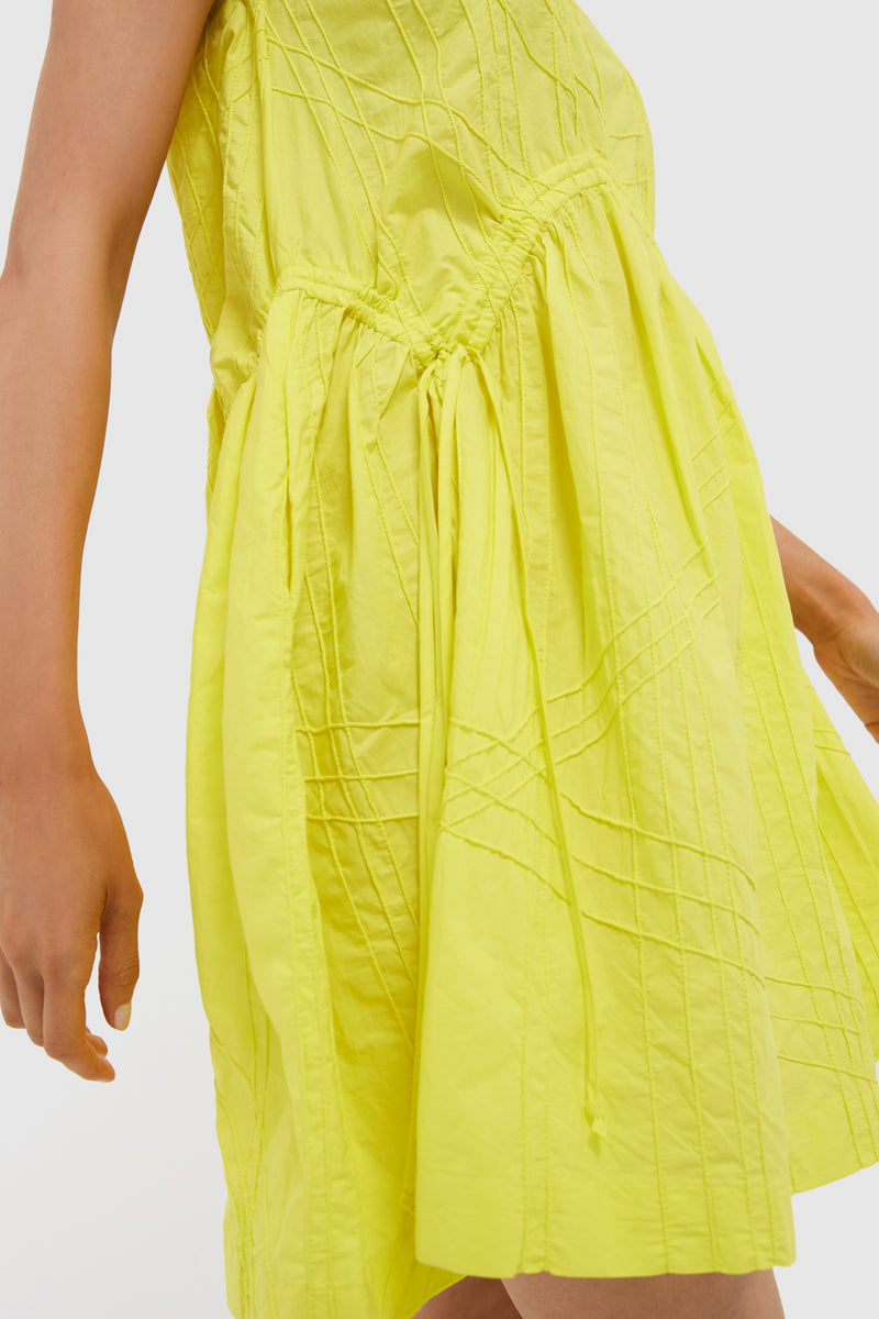 Yellow Camden Cotton Poplin Tank Mini Tunic