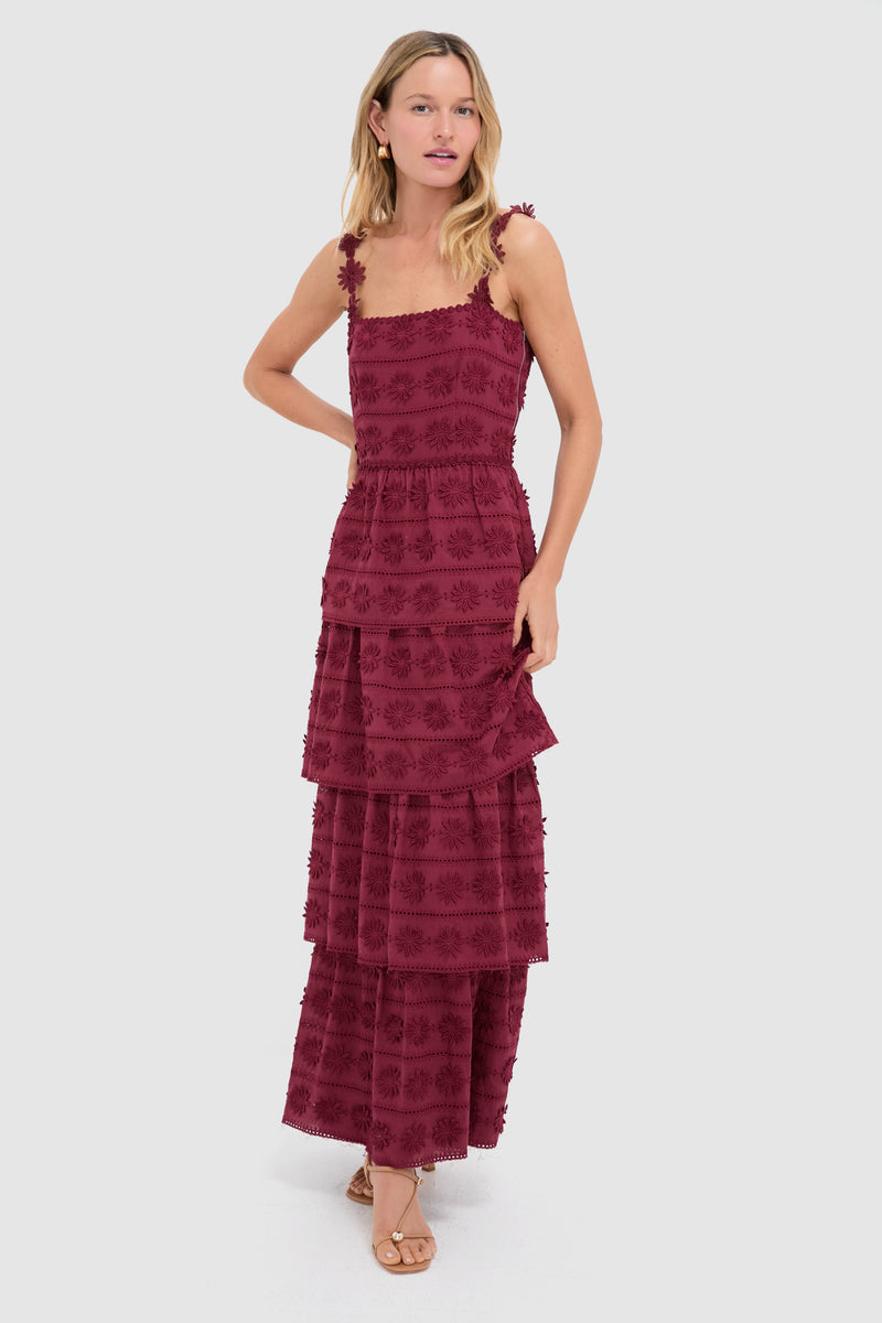 Wine Krystie Maxi Dress